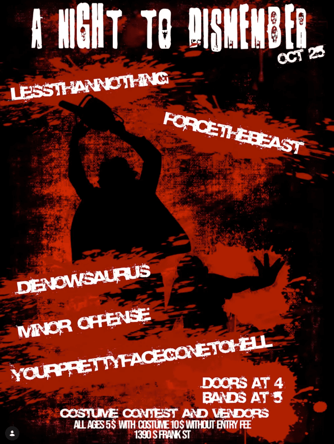A Night To Dismember flyer