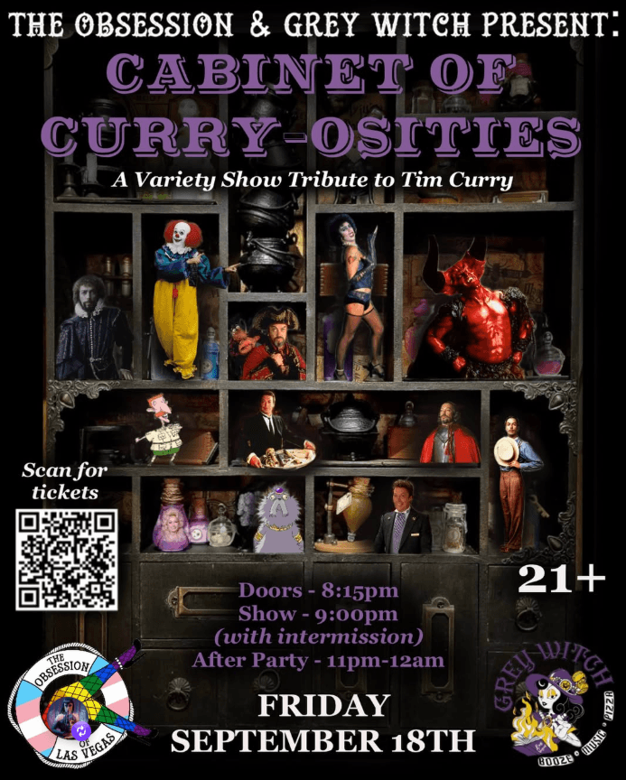 Cabinet of Curry-Osities: Tribute to Tim Curry flyer